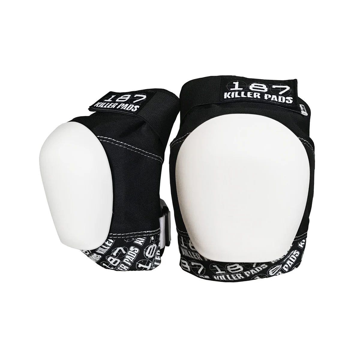 187 Killer Pads Pro Knee Pads - Black / White - Directive Boardshop