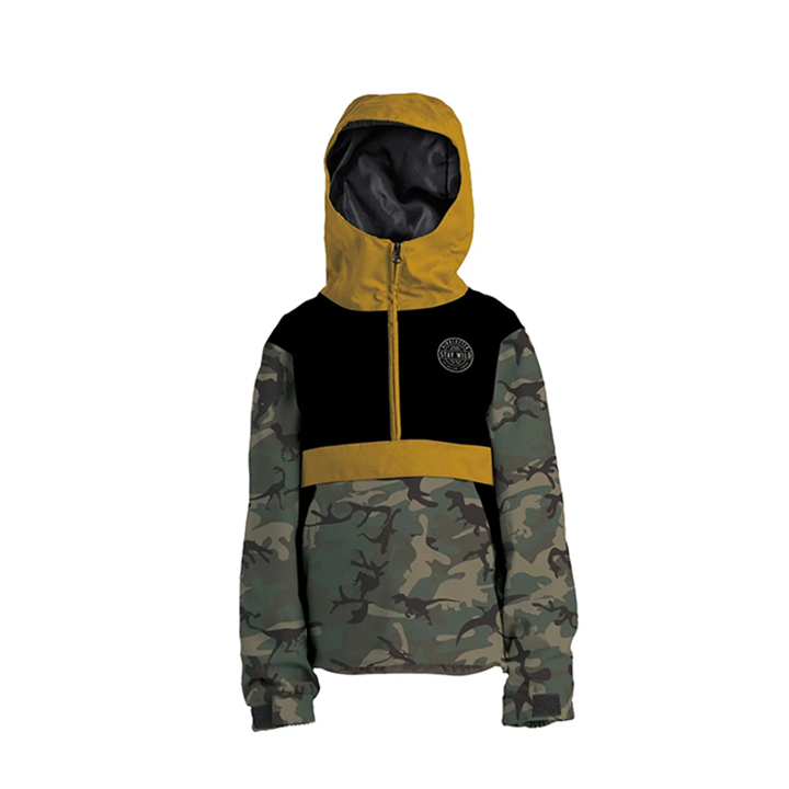 Airblaster Youth Trenchover Snow Jacket OG Dino Gold