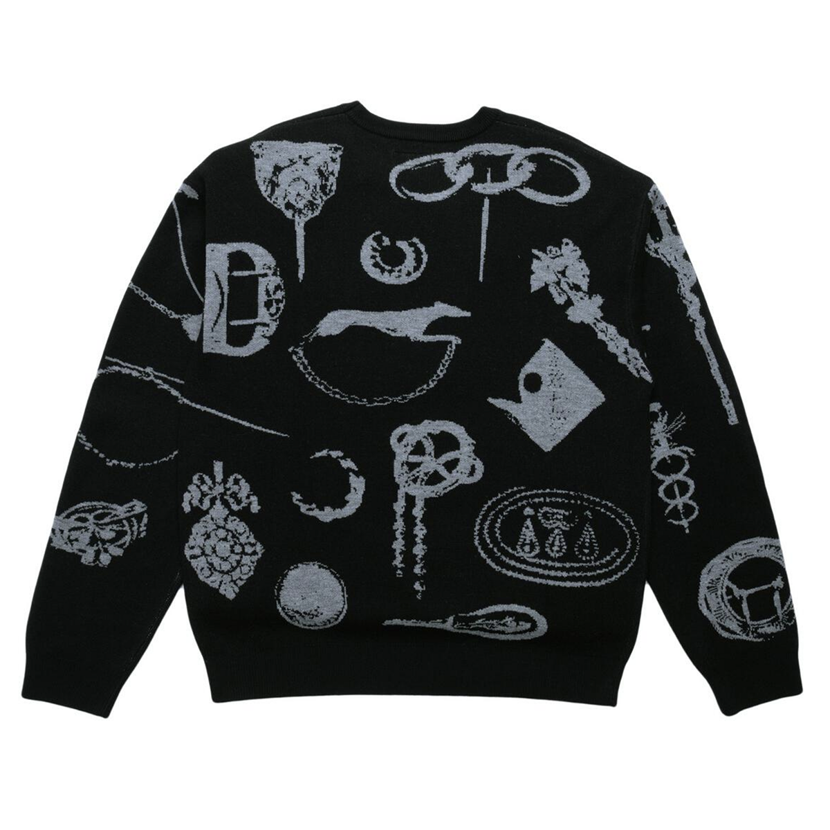 Passport Trinkets Knit Sweater - Black