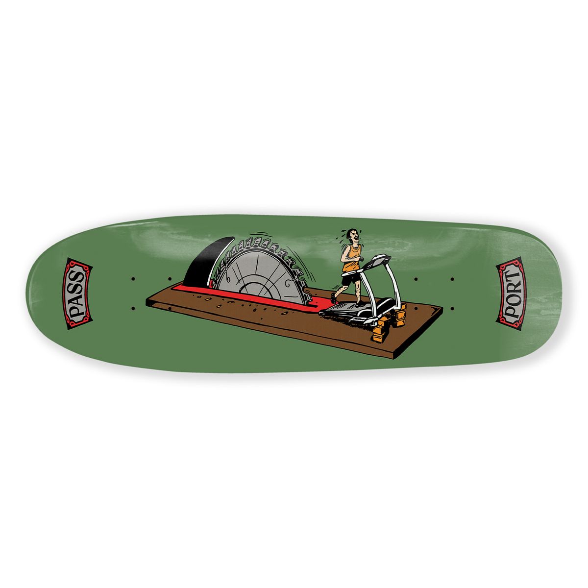 Passport Keep Running Skate Deck - 9.0