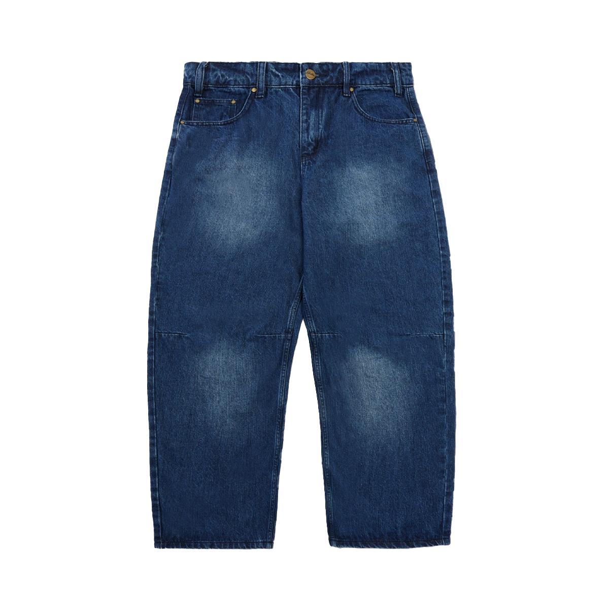 Butter Wide Cut Denim Jeans - Washed Slub Blue