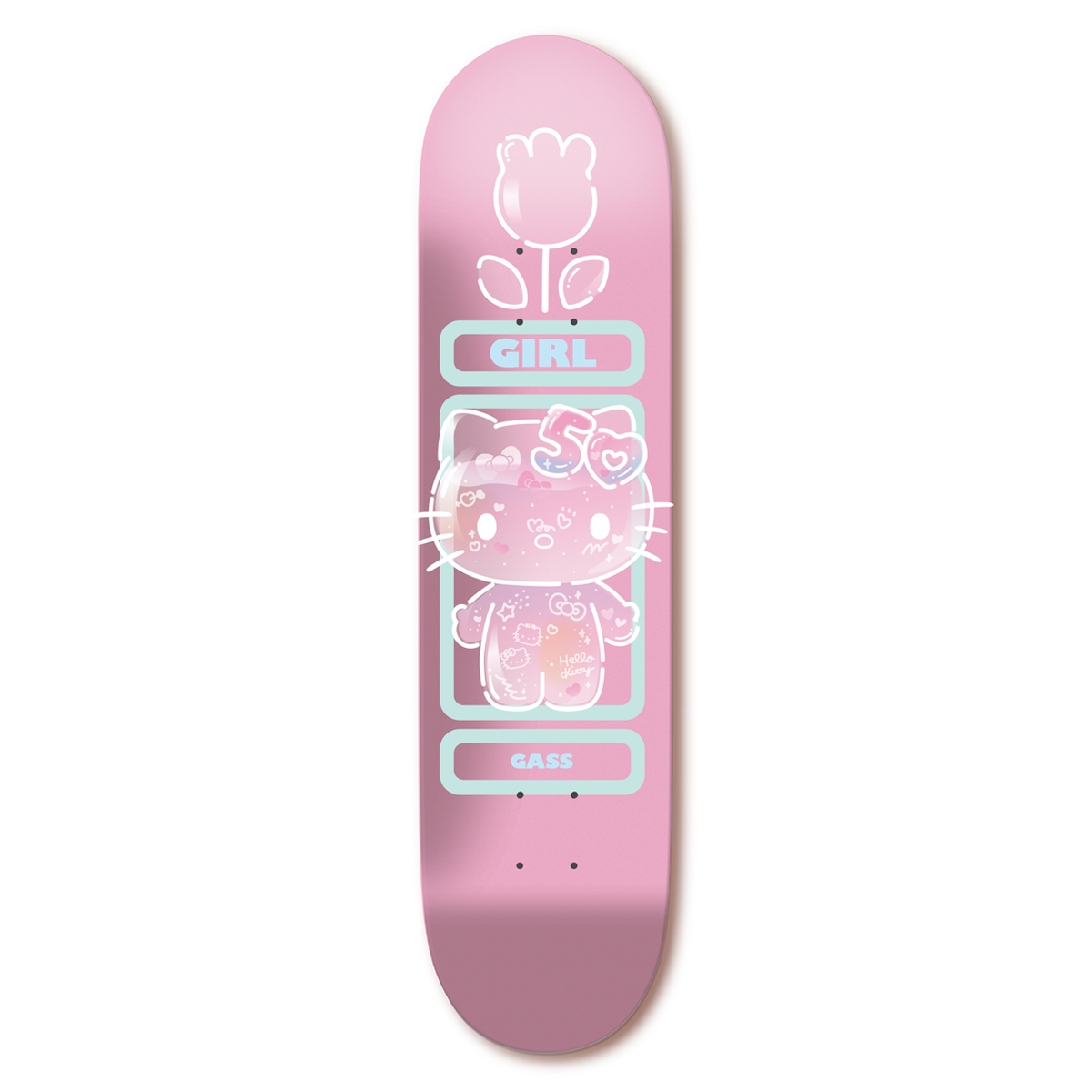 Girl Gass Hello Kitty 50th Anniversary Skate Deck - 8.125