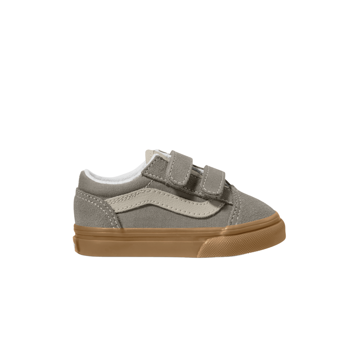 Vans Toddler Old Skool V Shoes - Neutral Block Gray / Gum