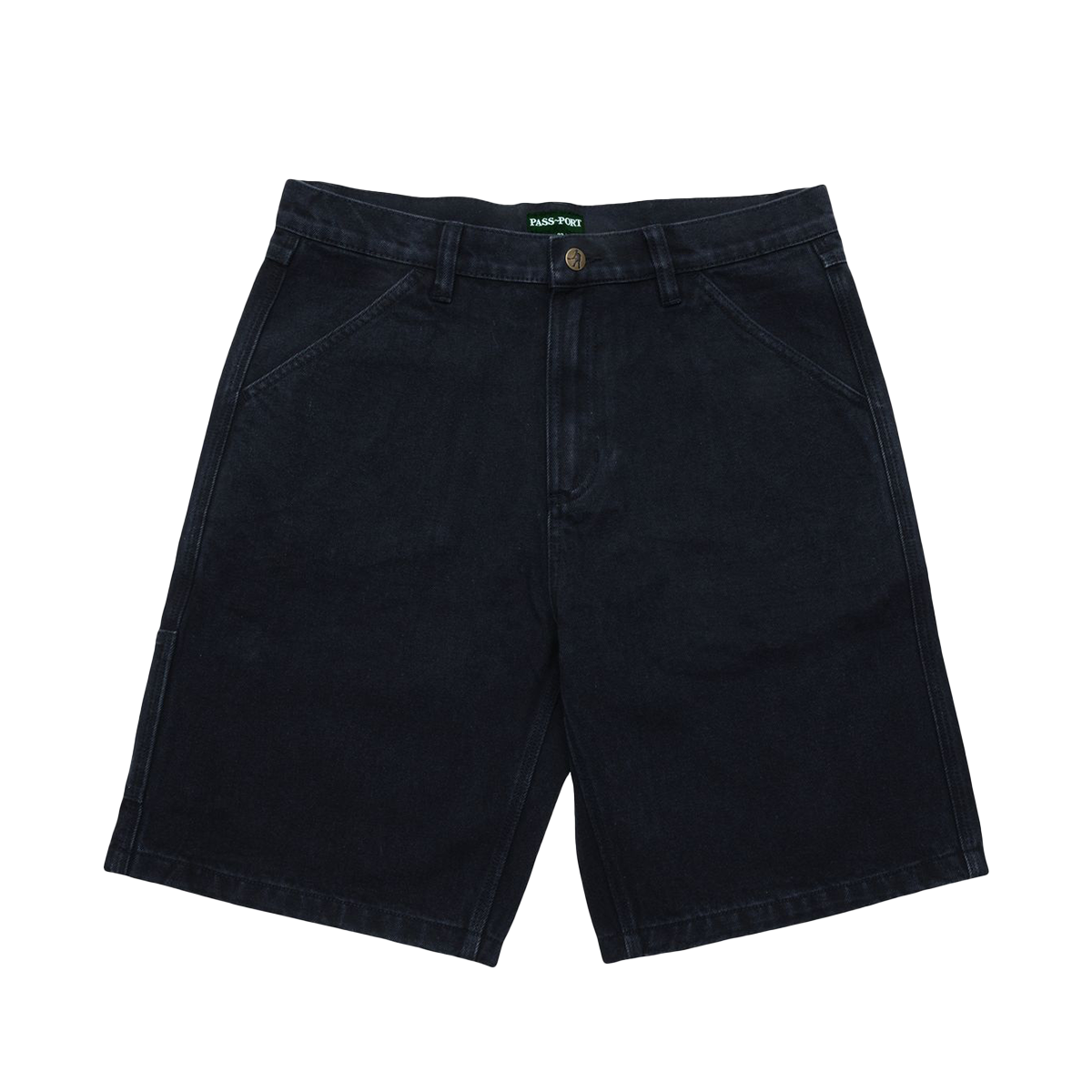 Passport Workers Club Denim Shorts - Washed Black