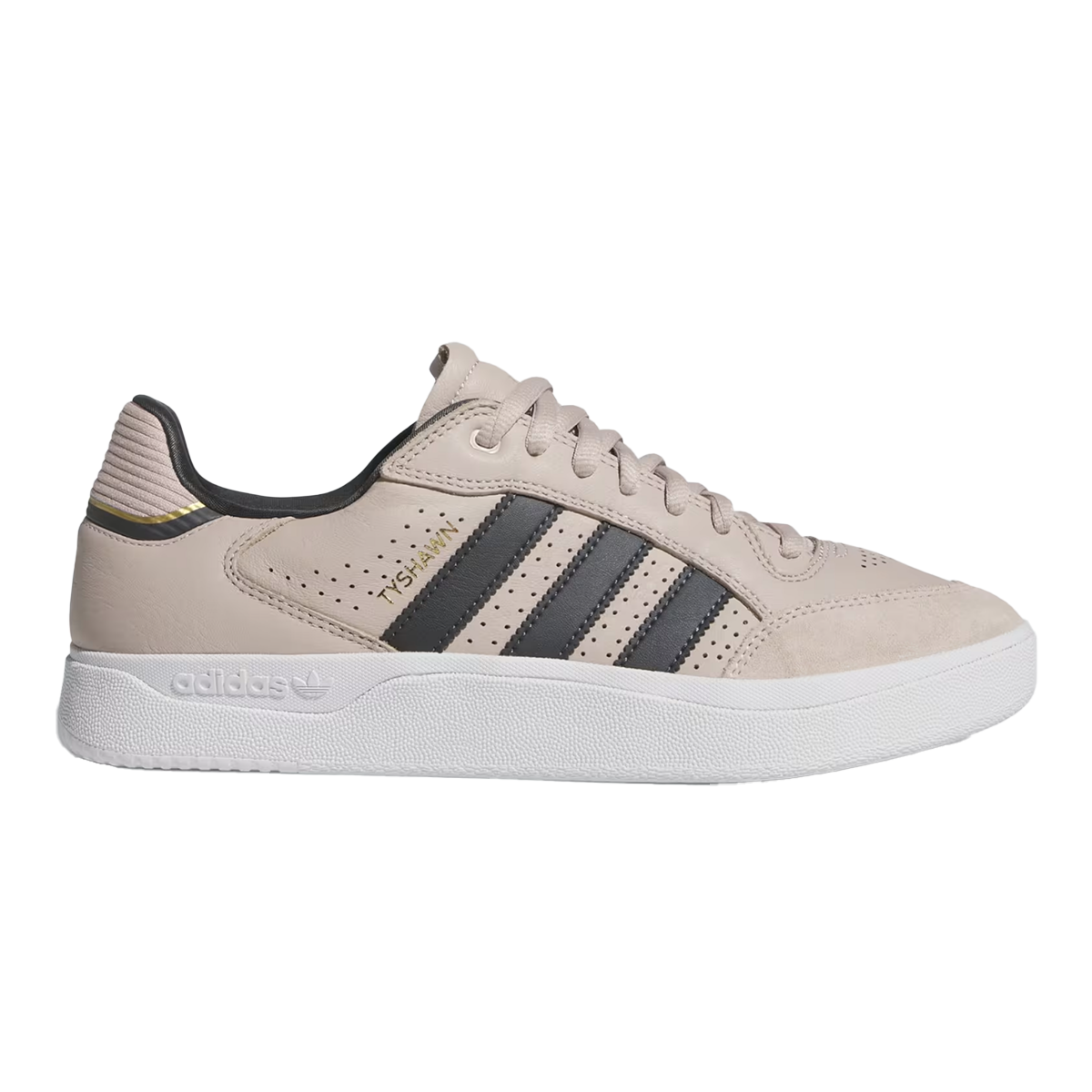 Adidas Tyshawn Low Shoes - Wonder Taupe / Carbon / Gold Metallic