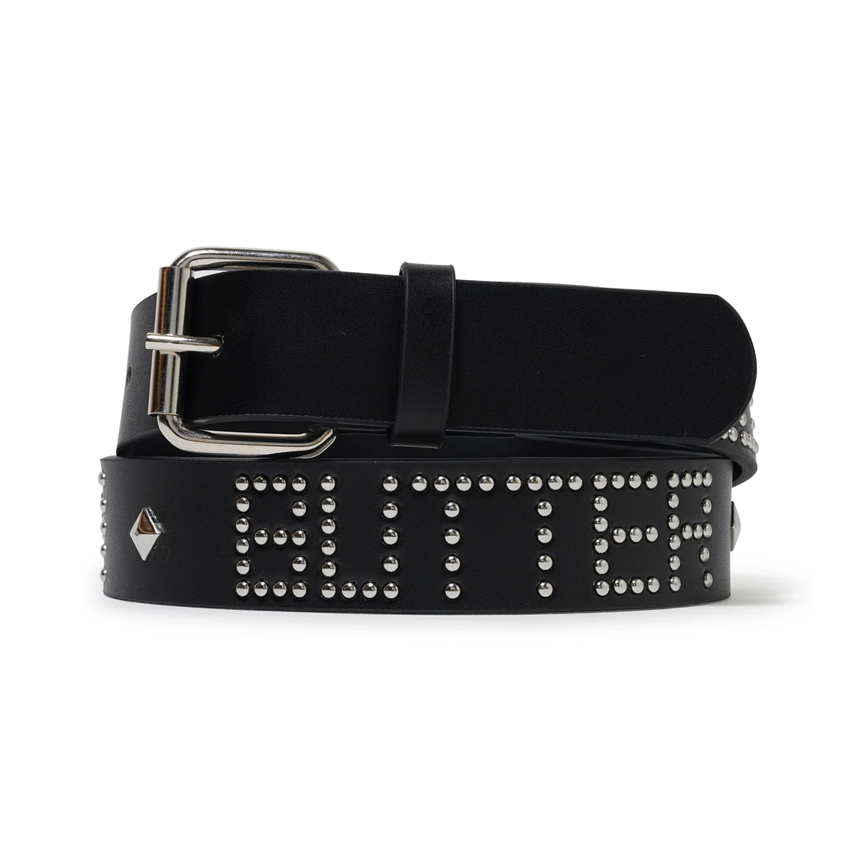 Butter Leather Studded Belt - Black