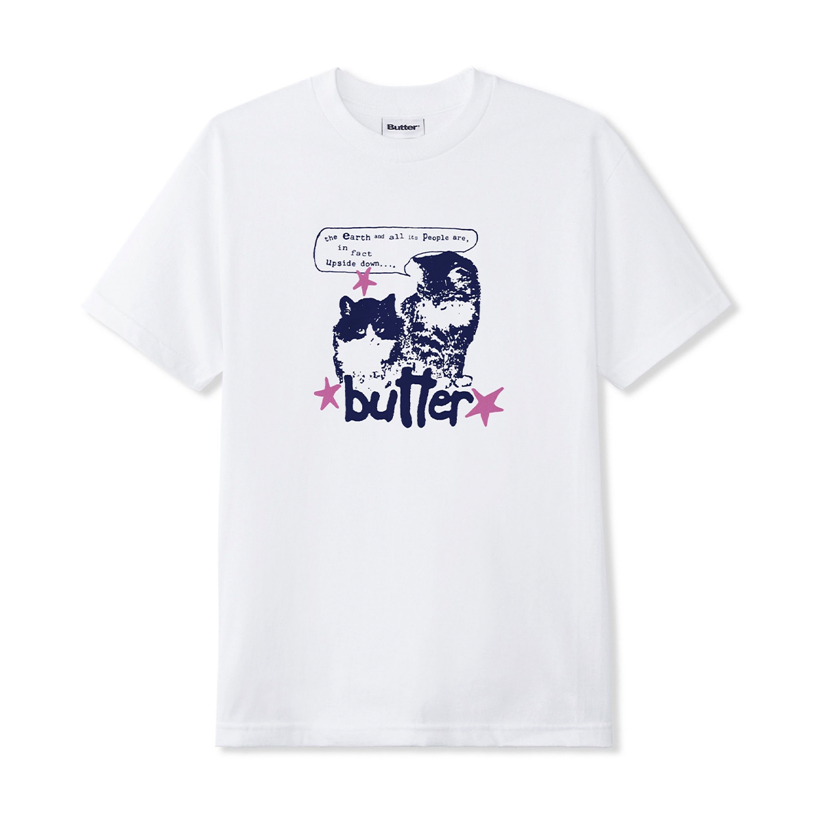 Butter Upside Down T-Shirt - White