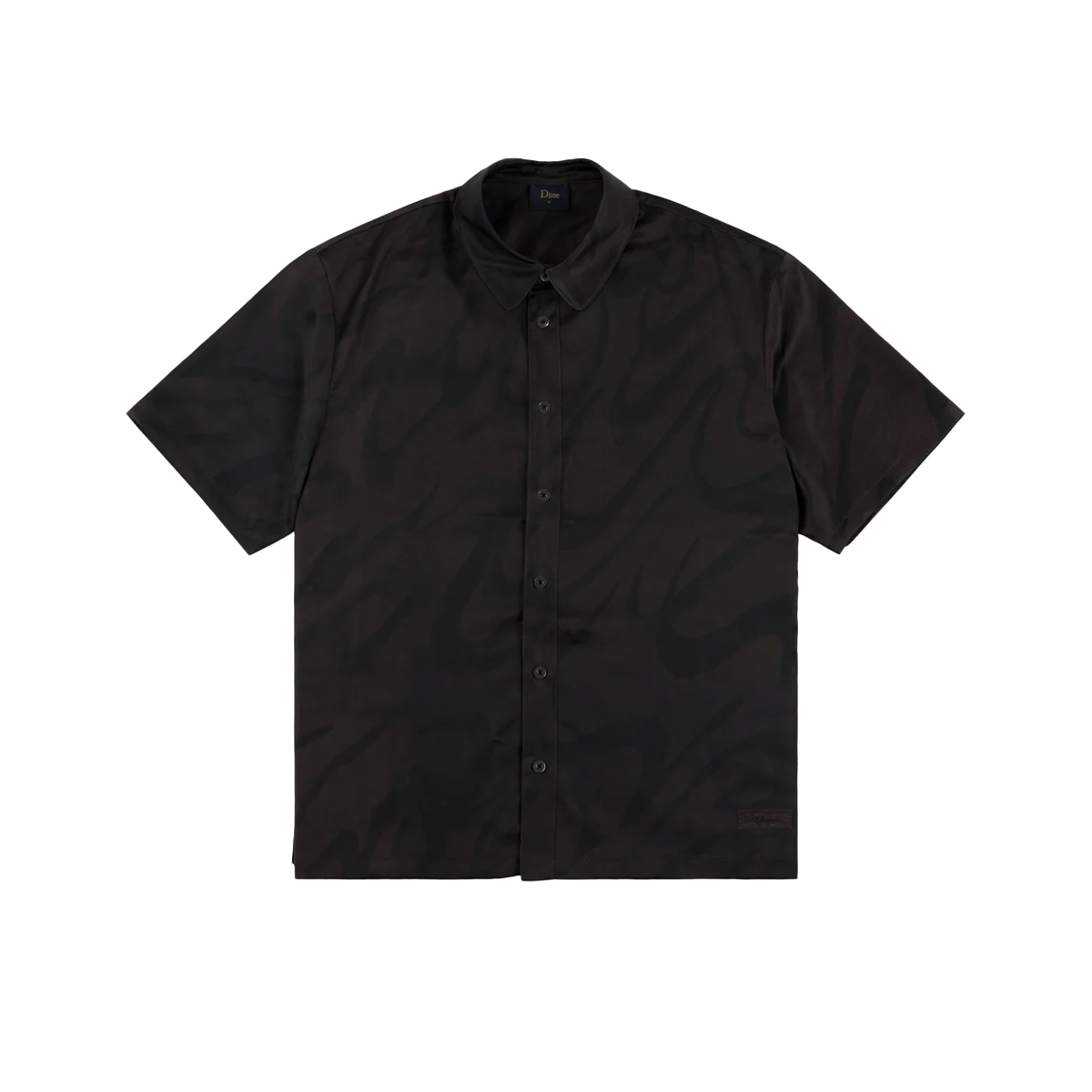 Dime Chilling Satin Shirt - Black