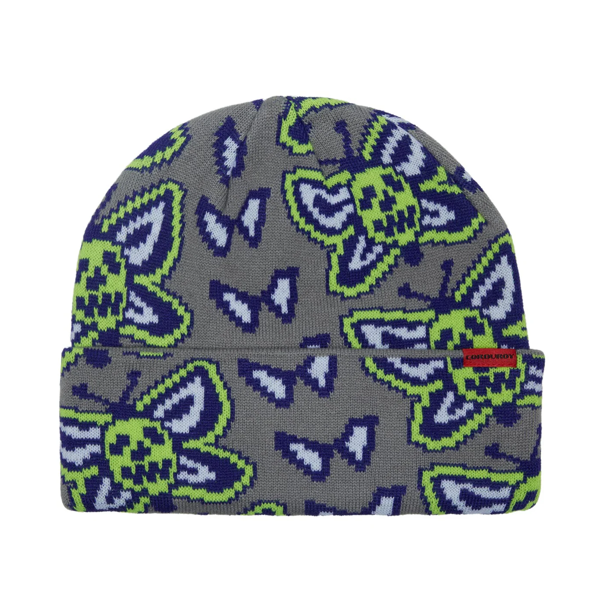 Corduroy Skull Fly Beanie - Assorted Colors