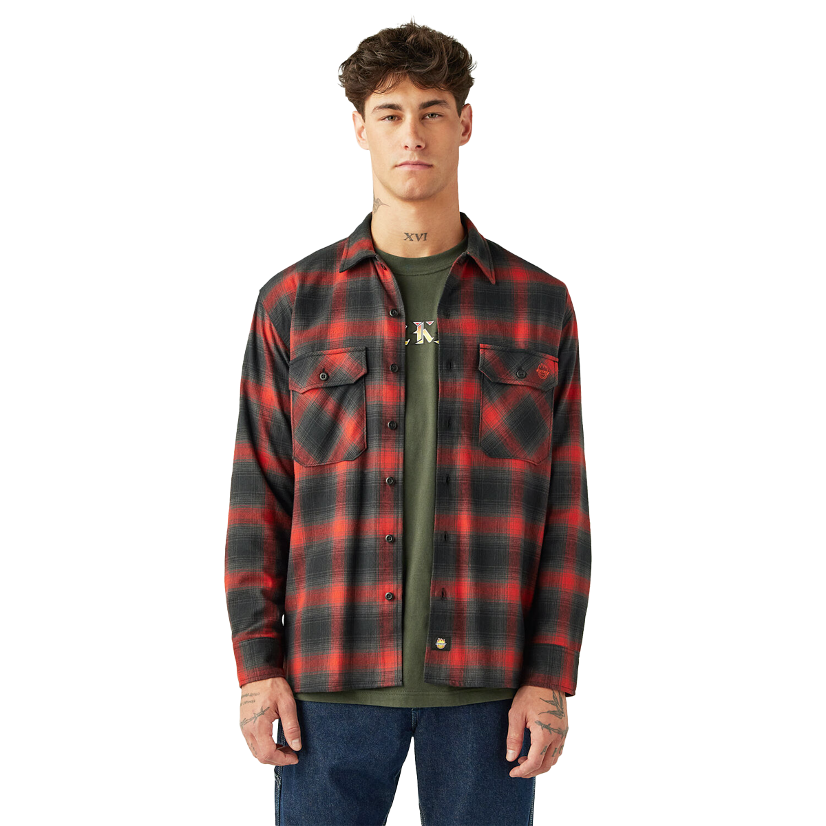 Dickies x Spitfire Flannel Shirt - Red Ochre