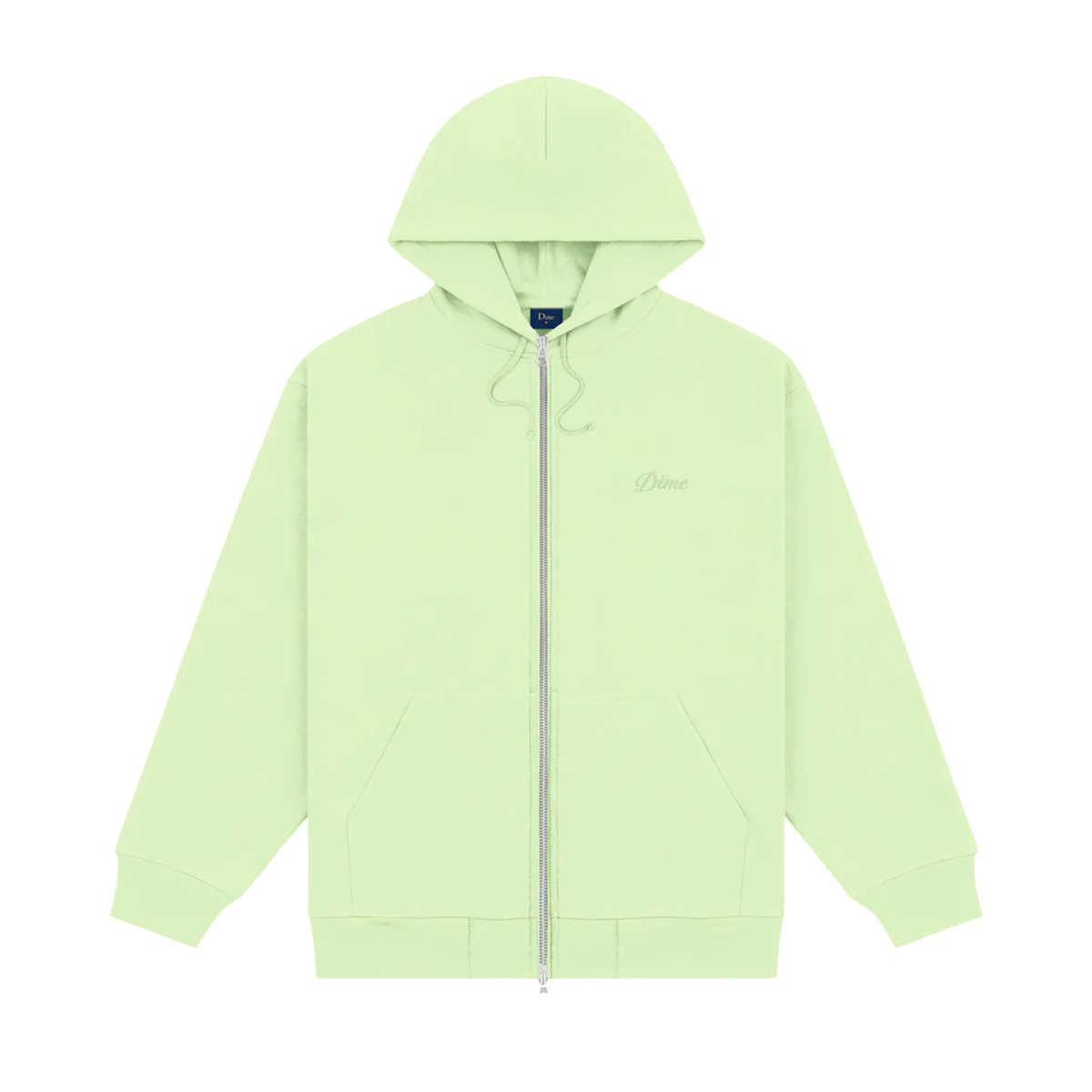 Dime Cursive Zip-Hoodie - Sage Green