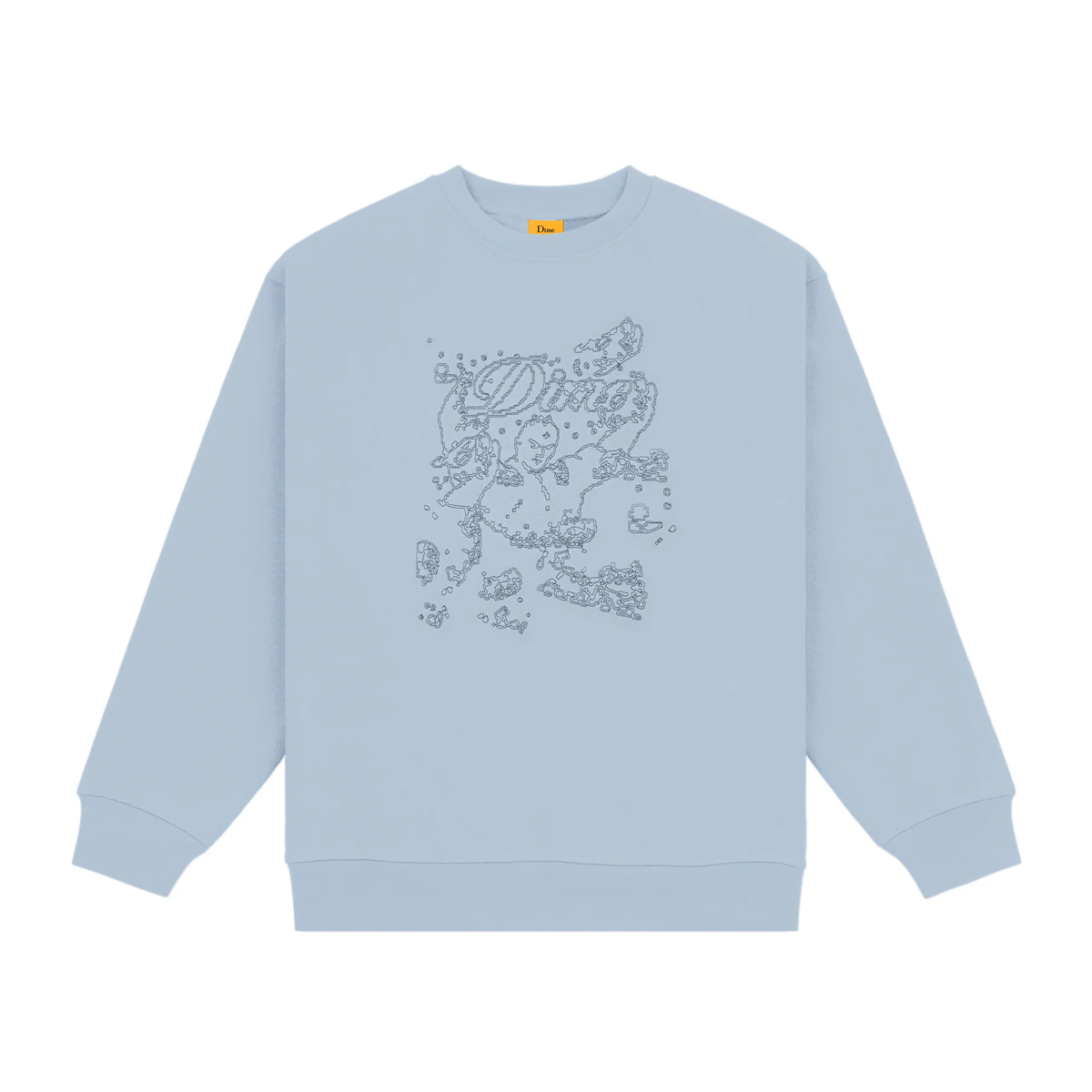 Dime Genie Crewneck - Stone Ice