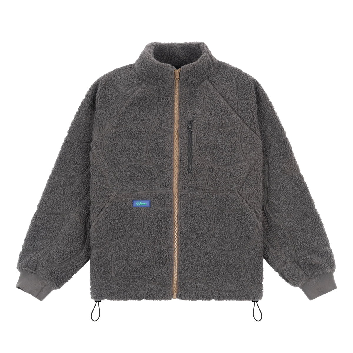 Dime Coverstitch Sherpa Fleece Jacket - Charcoal