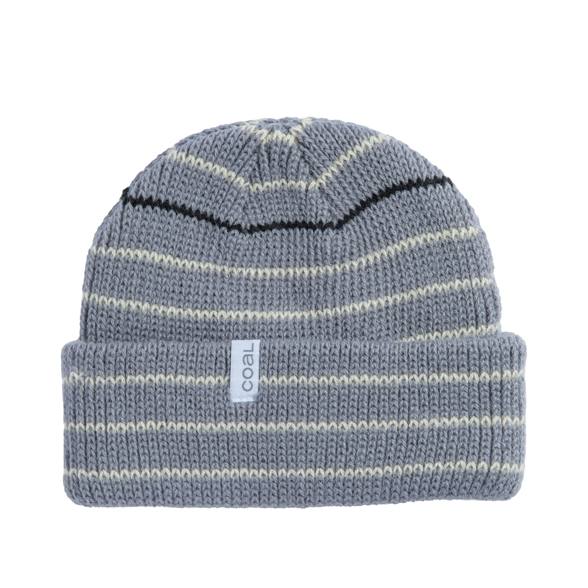 Coal Frena Knit Cuffed Beanie - Grey Stripe