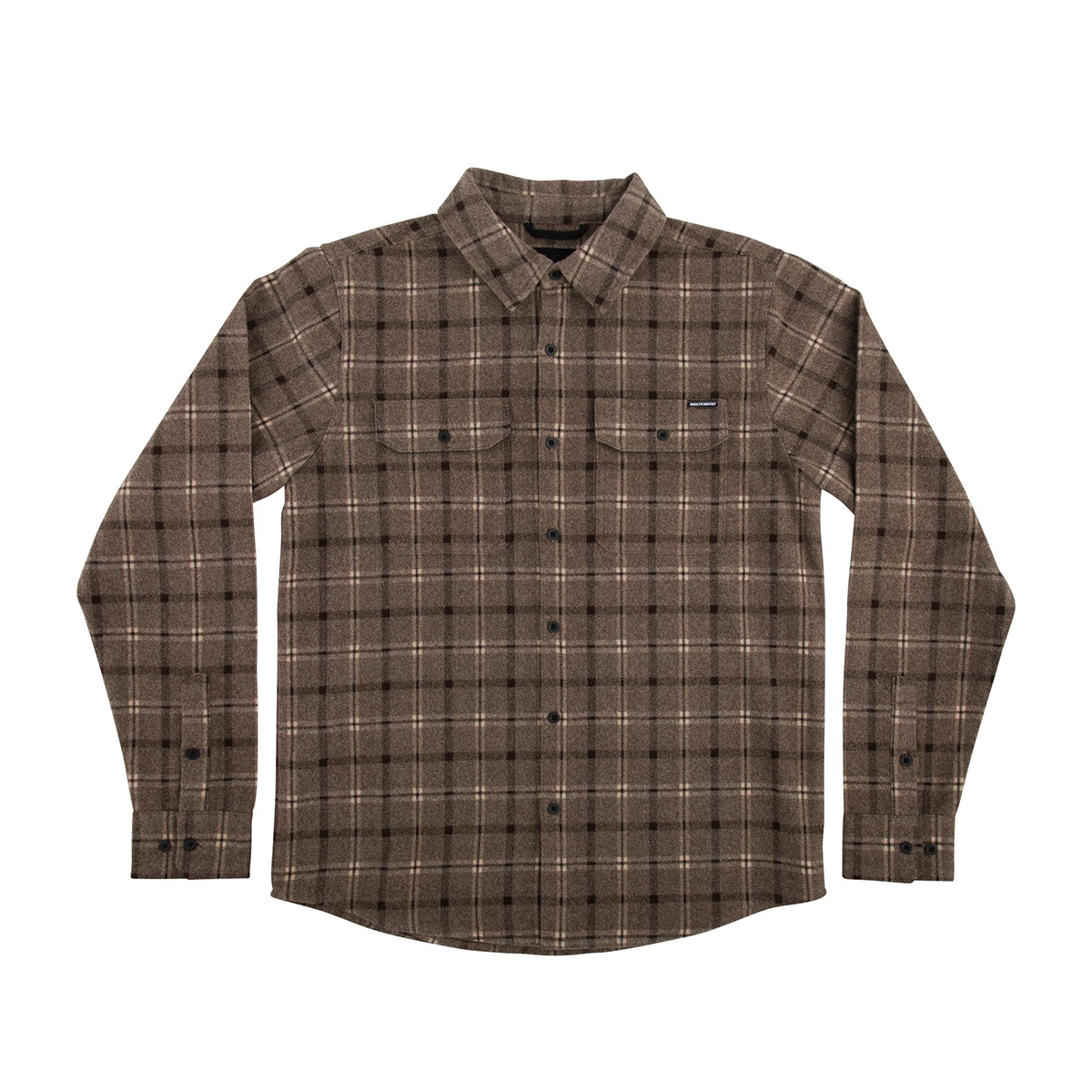 Independent Belmont Longsleeve Flannel Shirt - Brown / Black