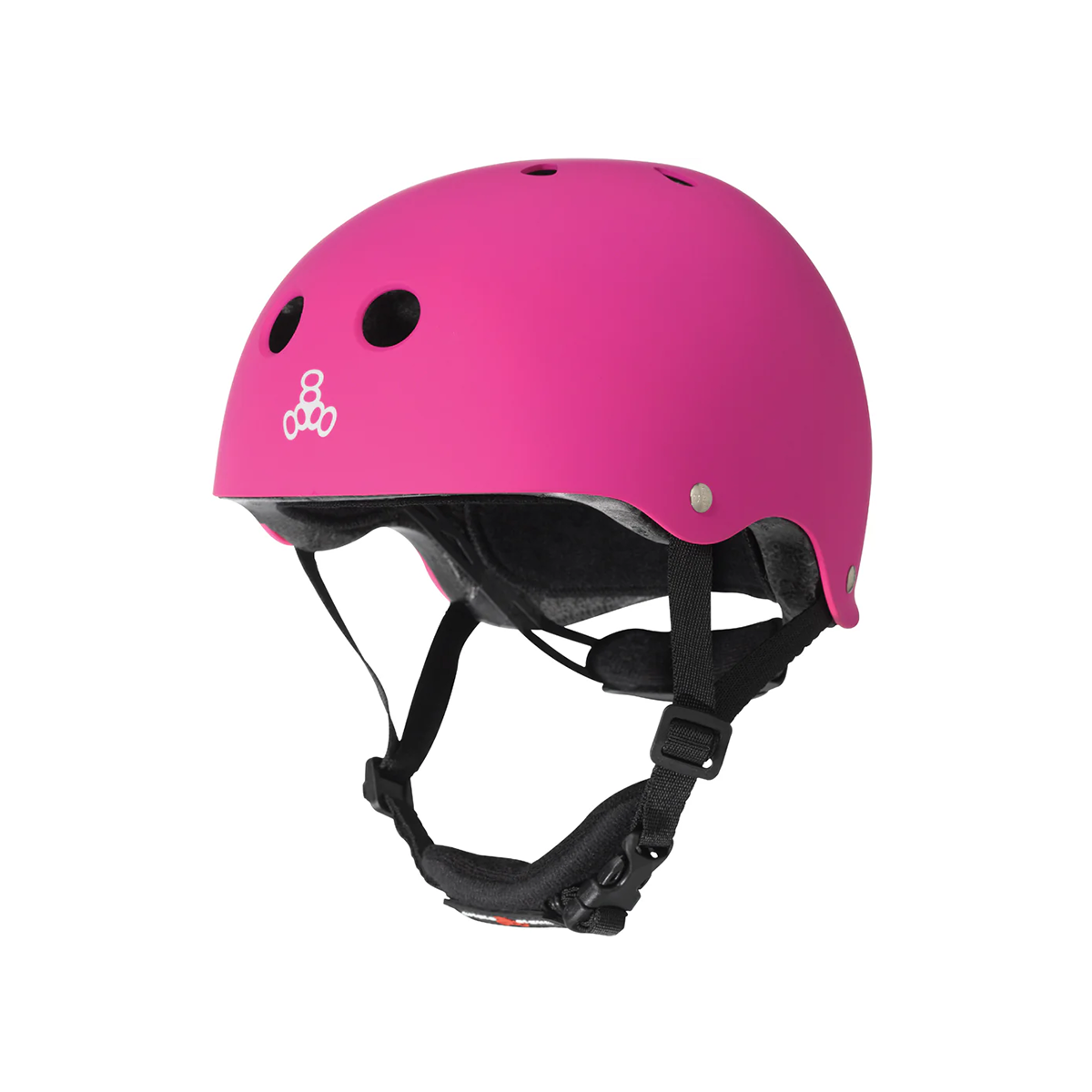 Triple Eight Lil 8 Kids Skate Helmet - Neon Pink Matte