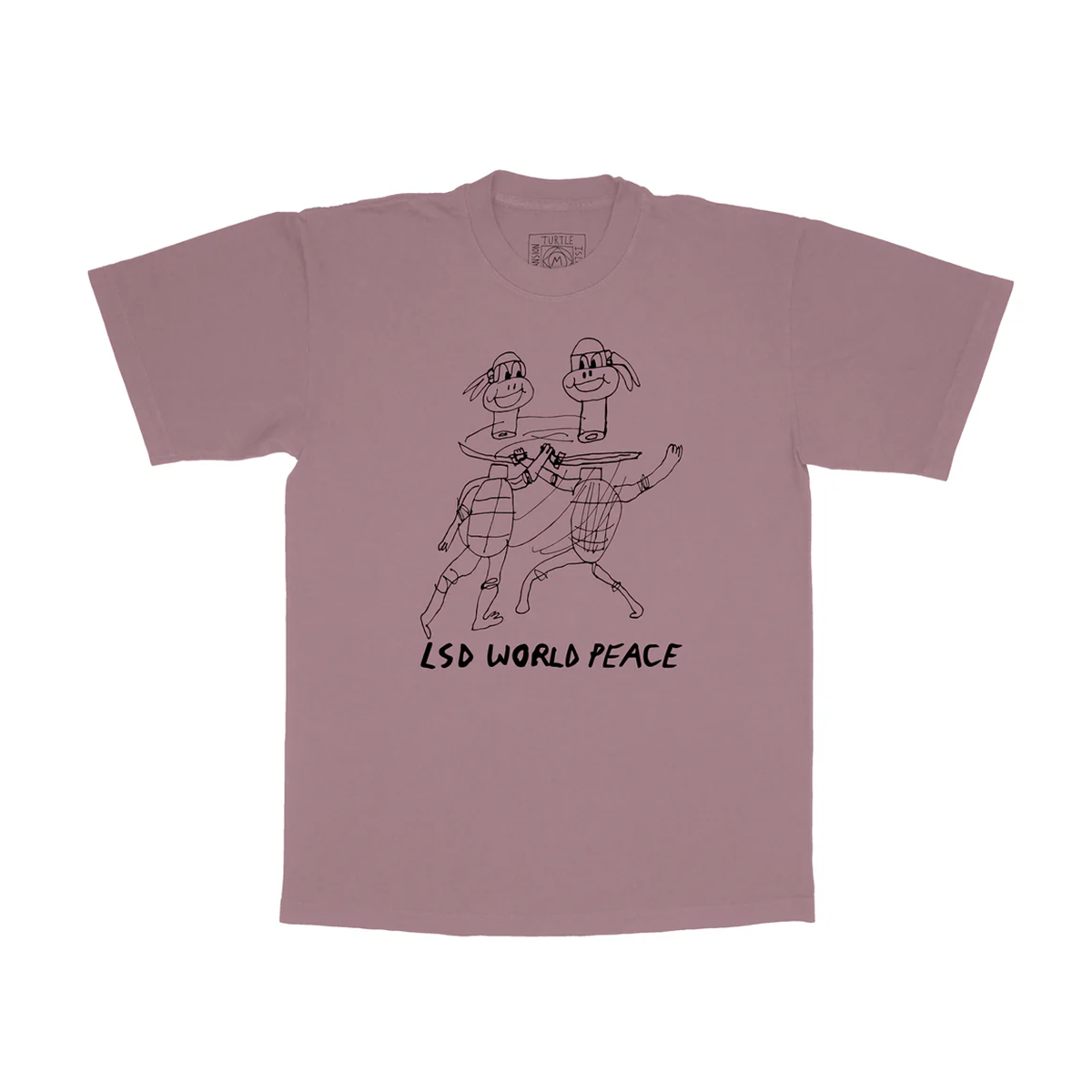 Turtle Island Mind Expansion LSD World Peace T-Shirt - Mauve