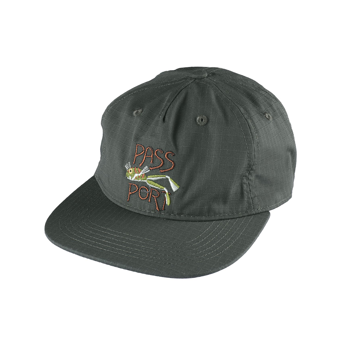 Passport Frog Lure Ripstop Workers Cap - Moss