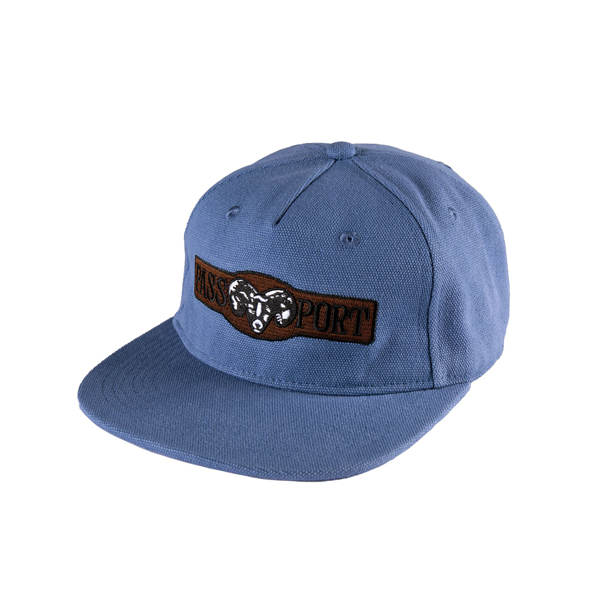 Passport Ram Heavy Canvas Workers Cap - Steel Blue