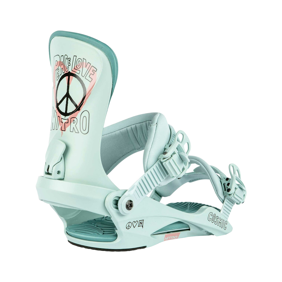 Nitro Women's 2024 Cosmic Snowboard Bindings - Peace Love Nitro