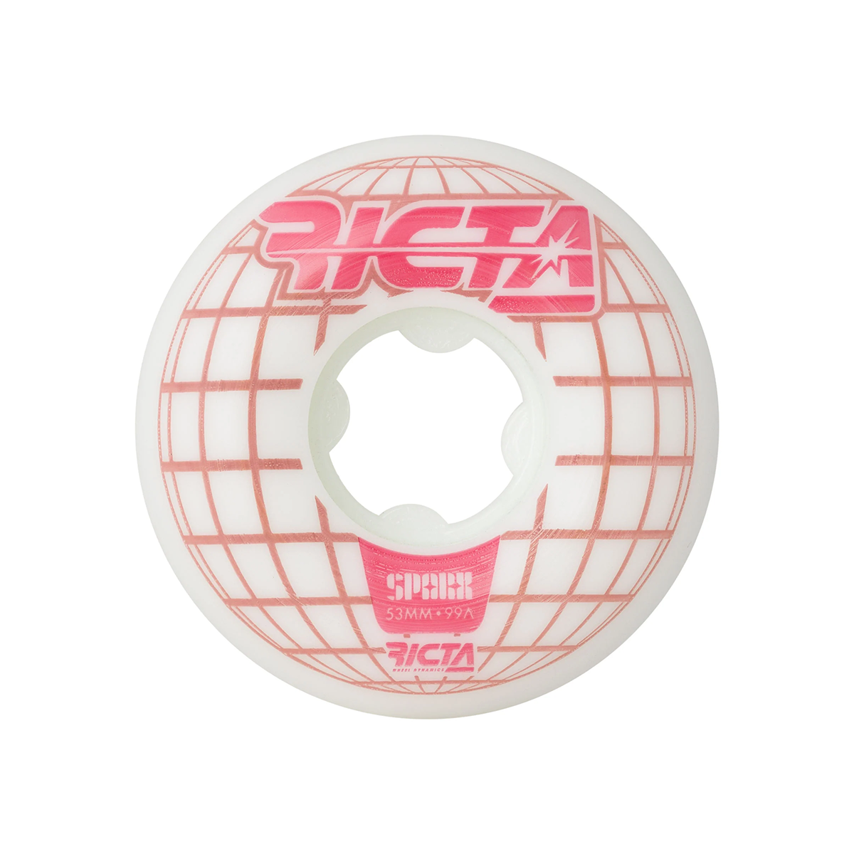 Ricta Mainframe Sparx White Skate Wheels - 99a 53mm