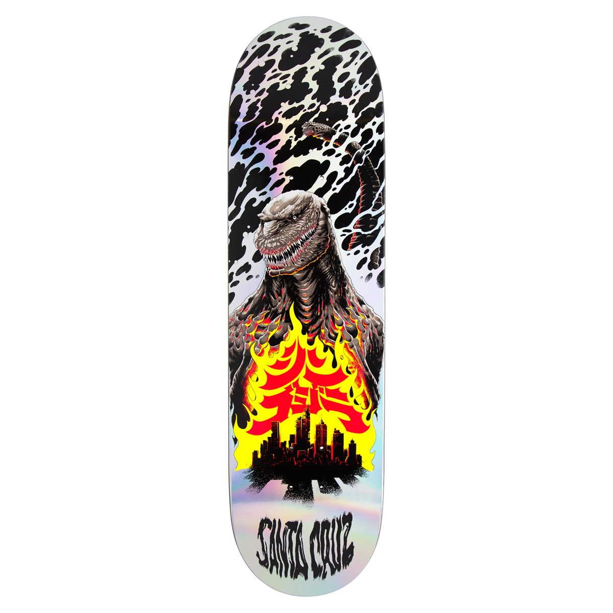 Santa Cruz x Godzilla Shin Knox Firepit Skate Deck - 8.5