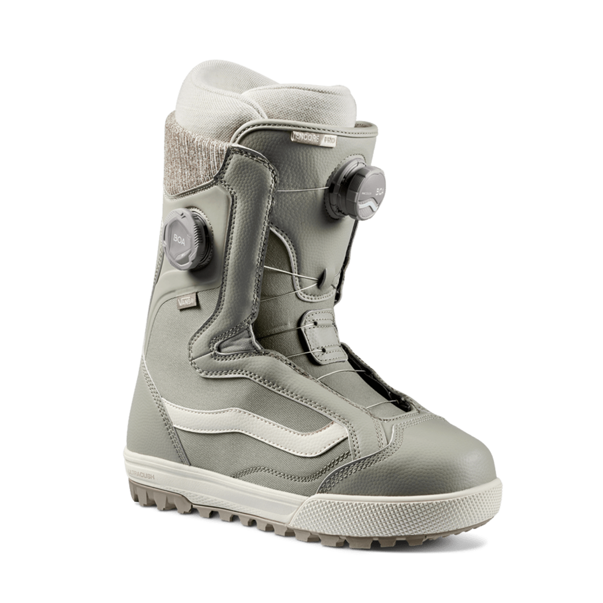 Vans Women's 2025 Encore Pro Snowboard Boot - Khaki / White