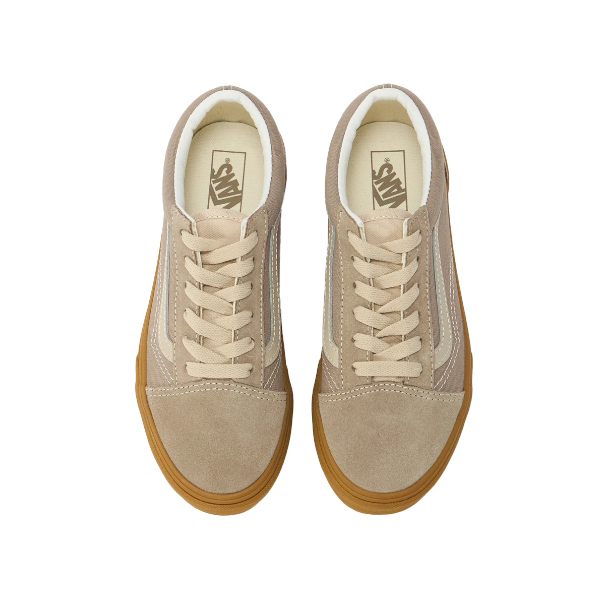 Vans Little Kids Old Skool Shoes - Neutral Block Gray / Gum