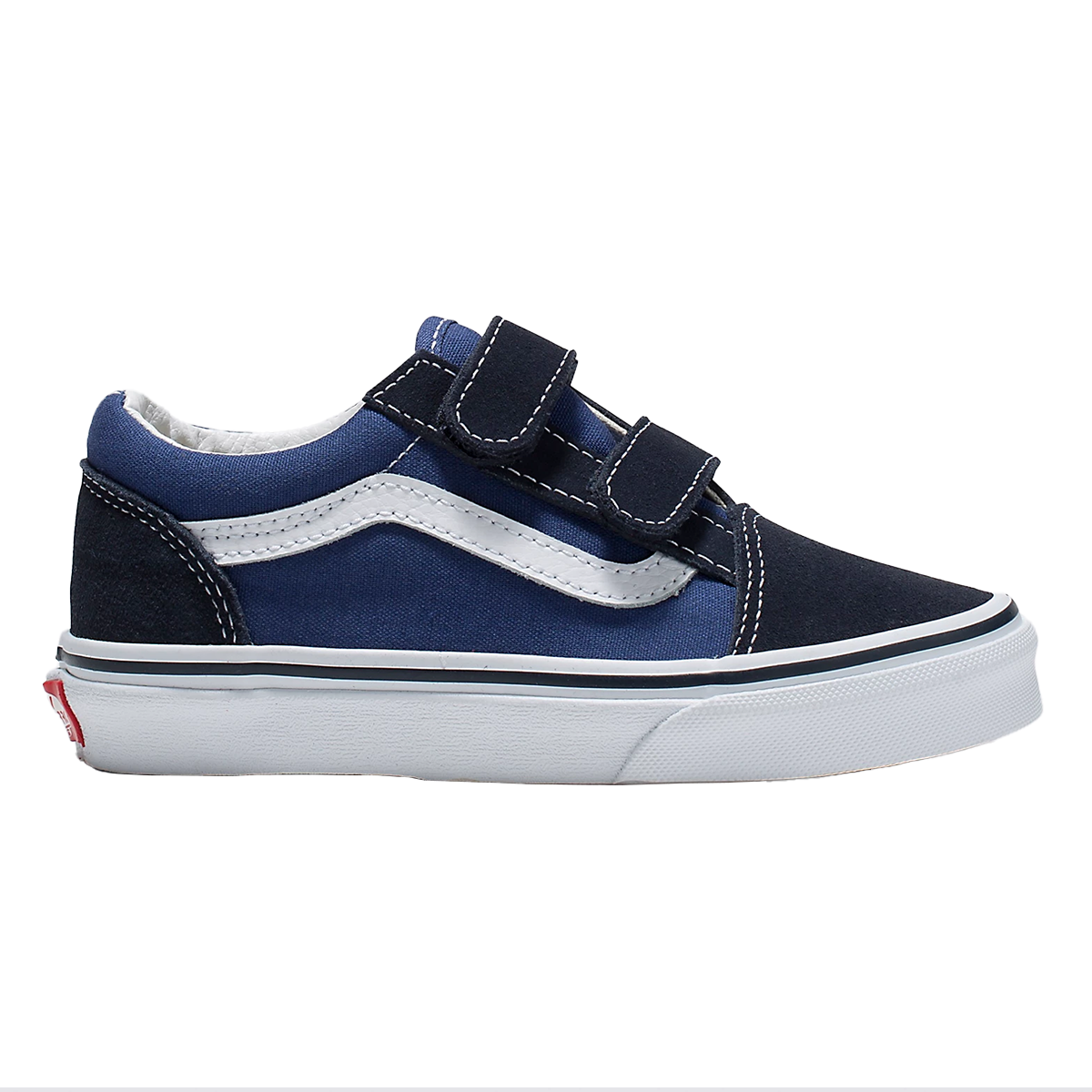 Vans Little Kids Old Skool V Shoes - Navy / True White