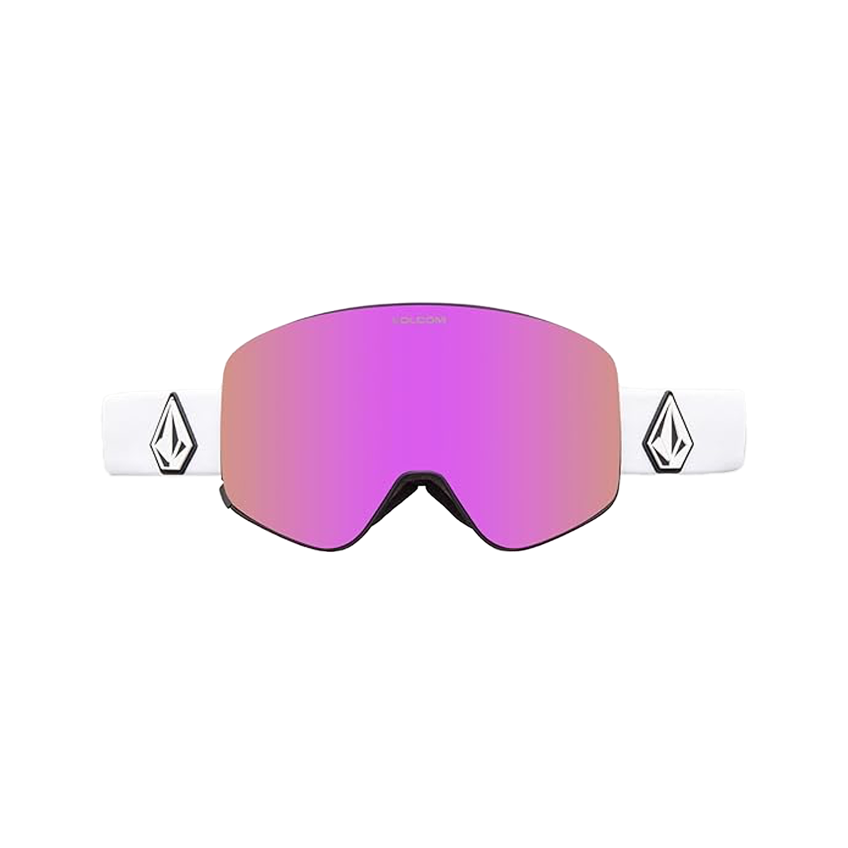 Volcom Odyssey Goggles + Bonus Lens - Matte White / Pink Chrome