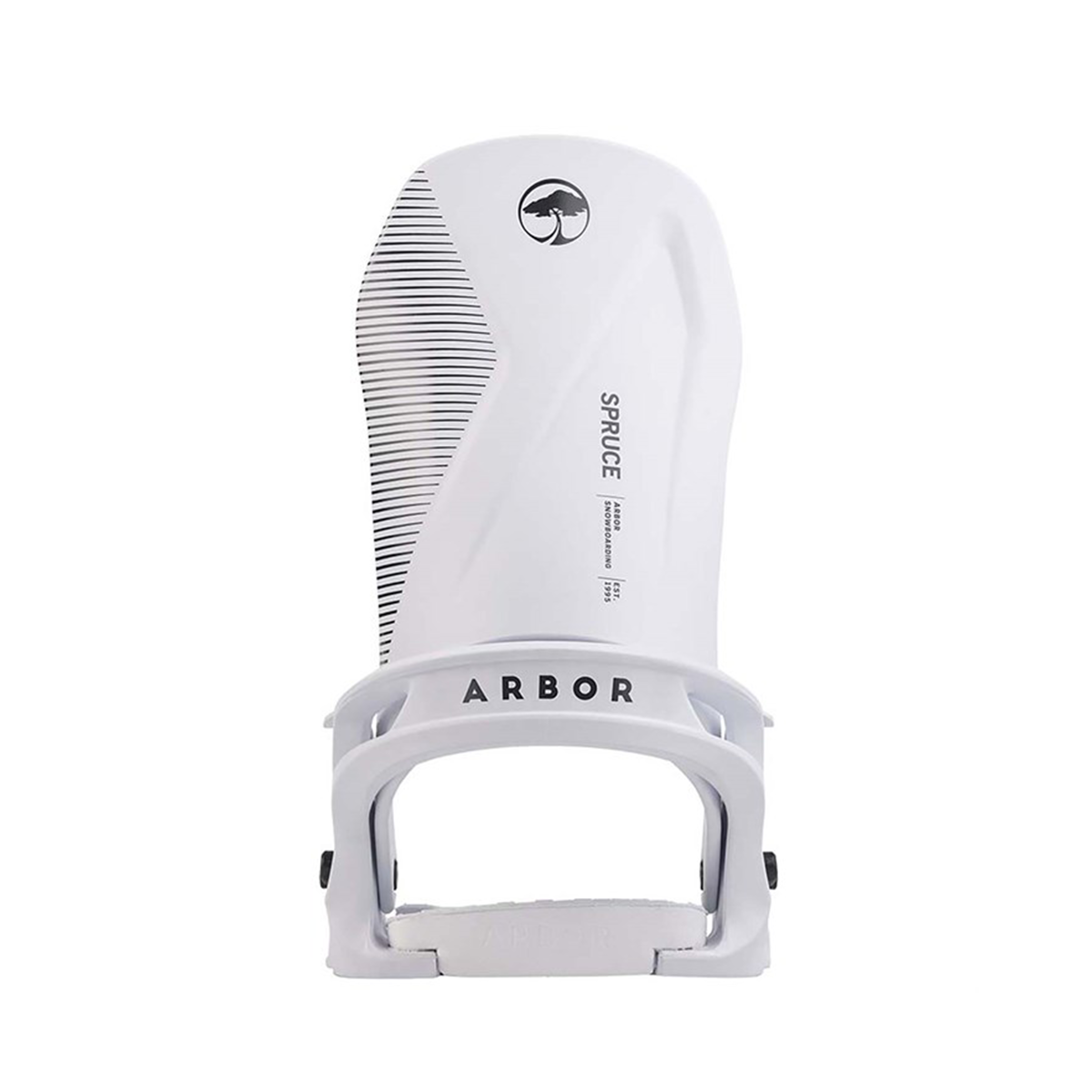 Arbor 2025 Spruce Snowboard Bindings - White