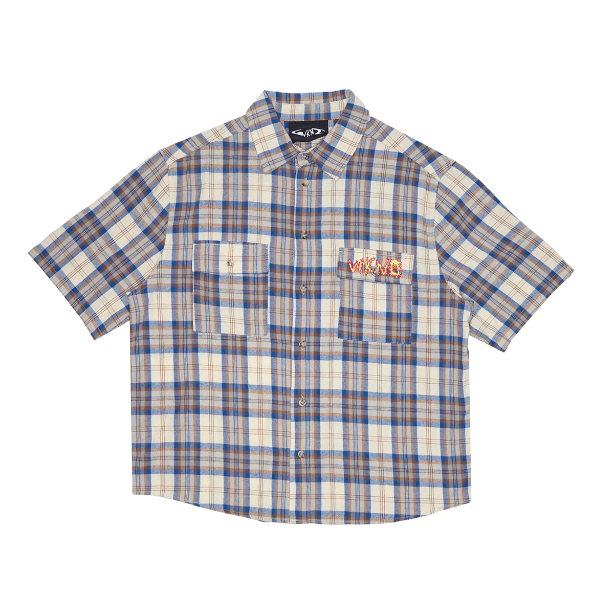 WKND Wilson Shirt - Brown/Blue Plaid