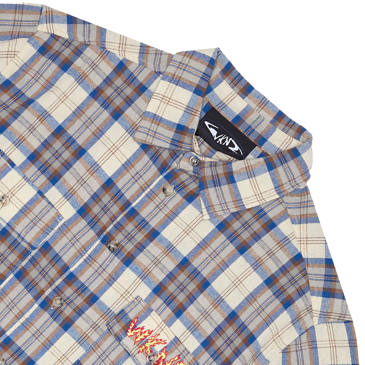 WKND Wilson Shirt - Brown/Blue Plaid