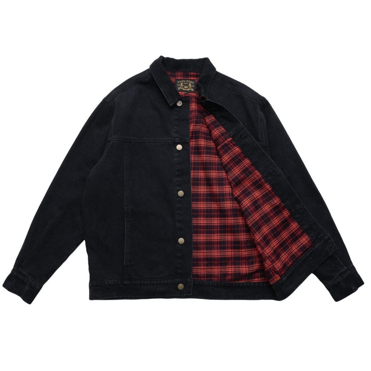 Passport Workers Club Lined Denim Jacket - Black