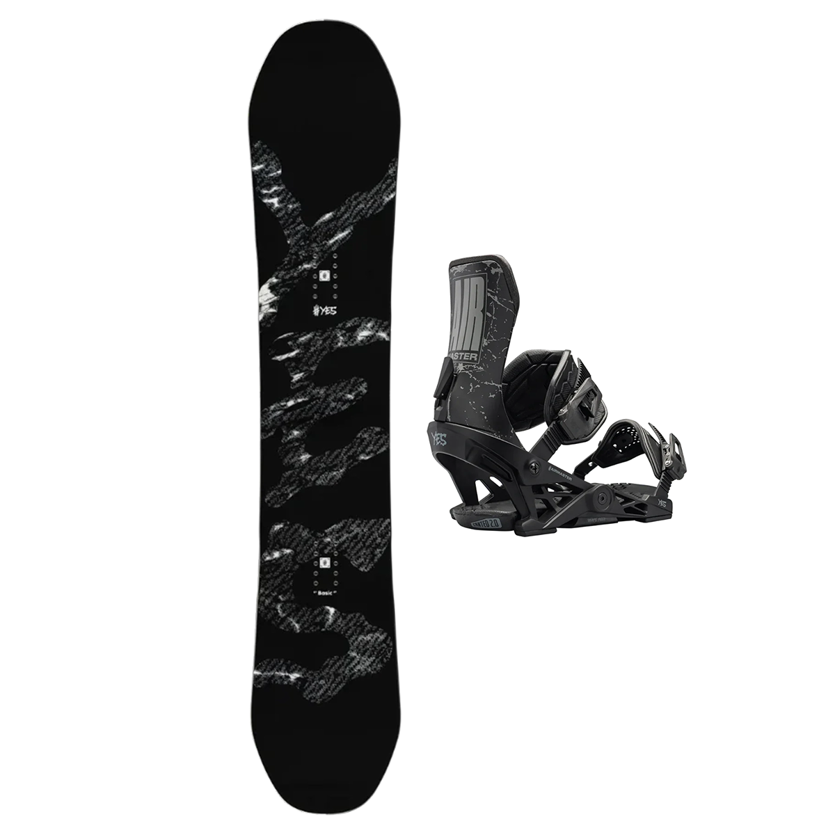 Yes Basic Snowboard with Yes Airmaster Bindings Package